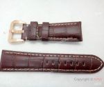 Wholesale Replica Panerai Red Watch Band with Rose Gold Tang Clap 26mm